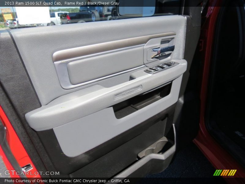 Flame Red / Black/Diesel Gray 2013 Ram 1500 SLT Quad Cab