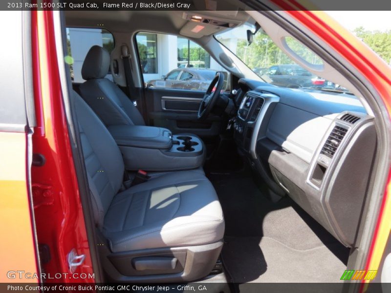 Flame Red / Black/Diesel Gray 2013 Ram 1500 SLT Quad Cab