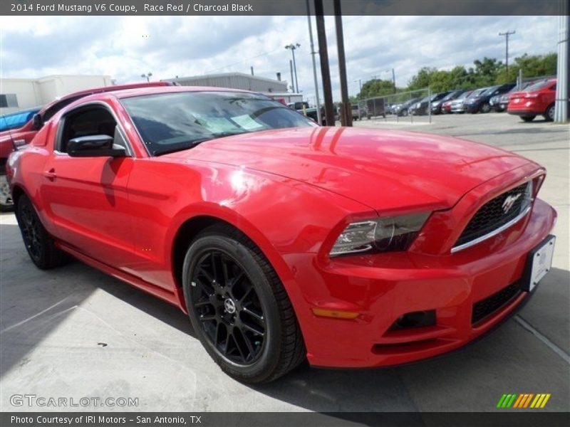 Race Red / Charcoal Black 2014 Ford Mustang V6 Coupe