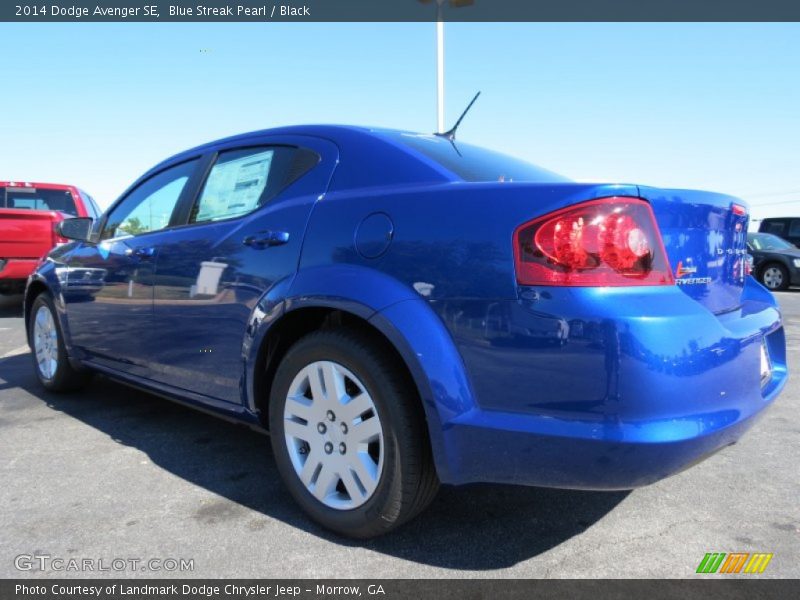 Blue Streak Pearl / Black 2014 Dodge Avenger SE