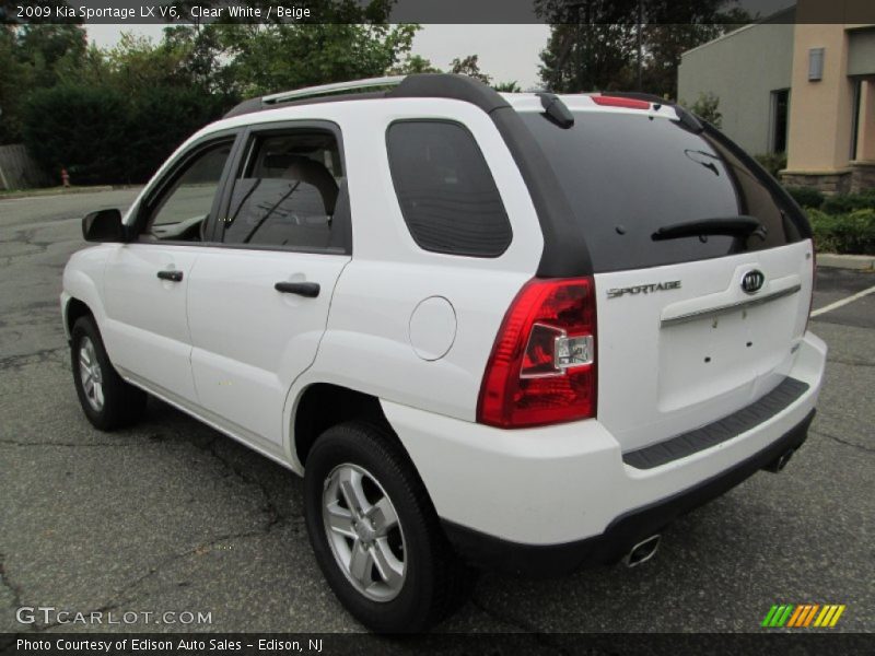 Clear White / Beige 2009 Kia Sportage LX V6