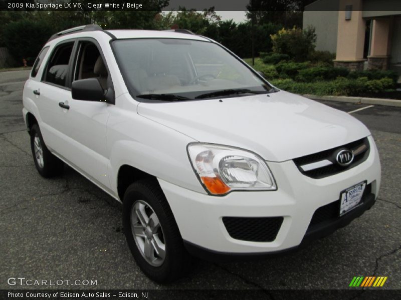 Clear White / Beige 2009 Kia Sportage LX V6