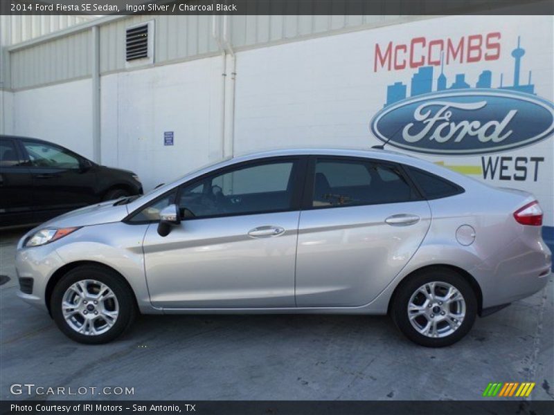 Ingot Silver / Charcoal Black 2014 Ford Fiesta SE Sedan