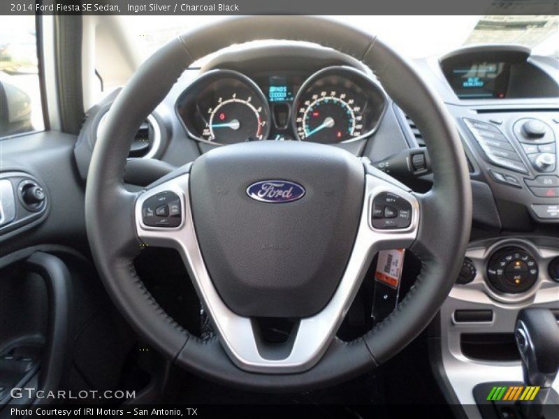 Ingot Silver / Charcoal Black 2014 Ford Fiesta SE Sedan