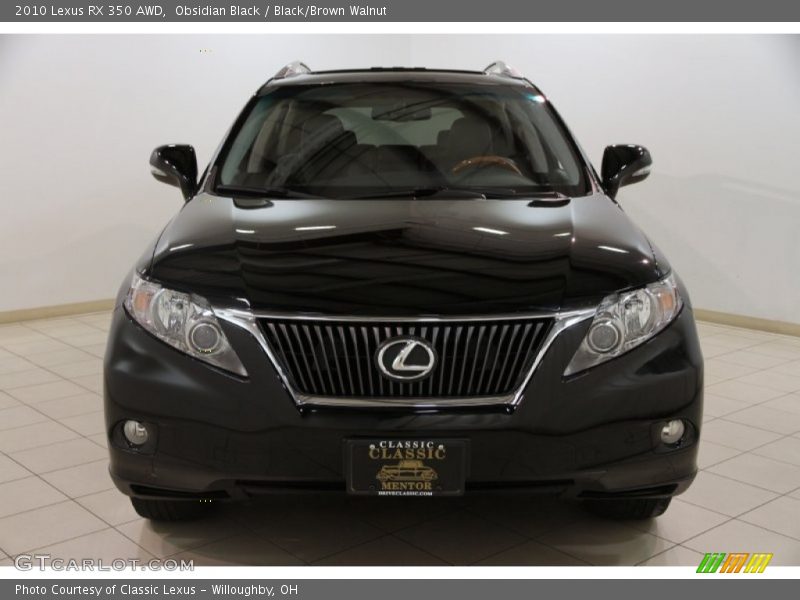 Obsidian Black / Black/Brown Walnut 2010 Lexus RX 350 AWD
