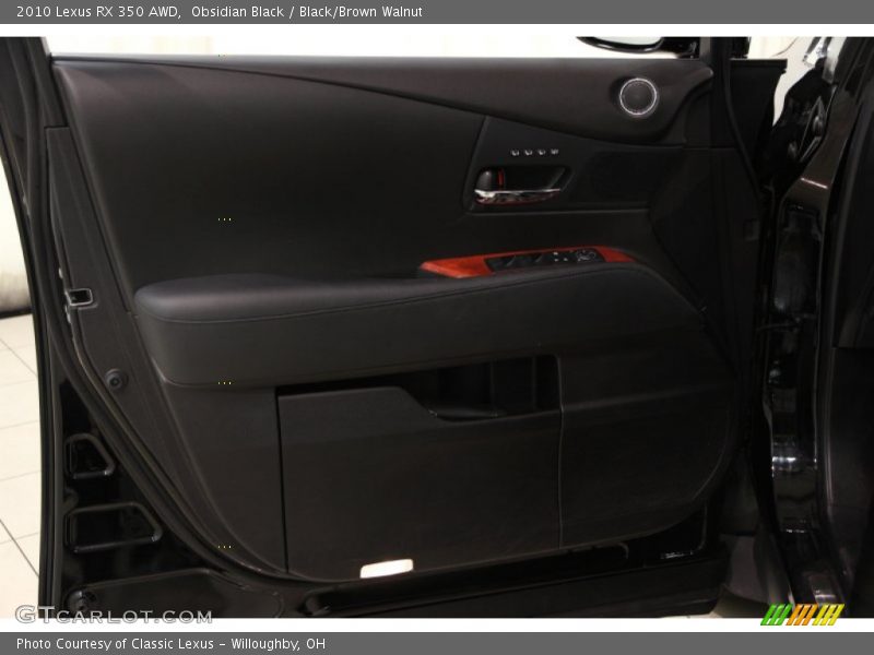 Obsidian Black / Black/Brown Walnut 2010 Lexus RX 350 AWD