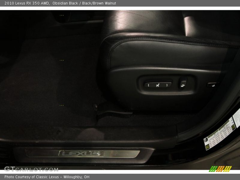 Obsidian Black / Black/Brown Walnut 2010 Lexus RX 350 AWD