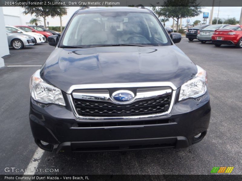 Dark Gray Metallic / Platinum 2014 Subaru Forester 2.5i Limited