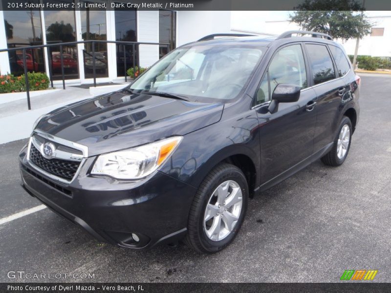 Dark Gray Metallic / Platinum 2014 Subaru Forester 2.5i Limited