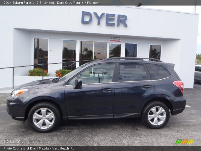Dark Gray Metallic / Platinum 2014 Subaru Forester 2.5i Limited