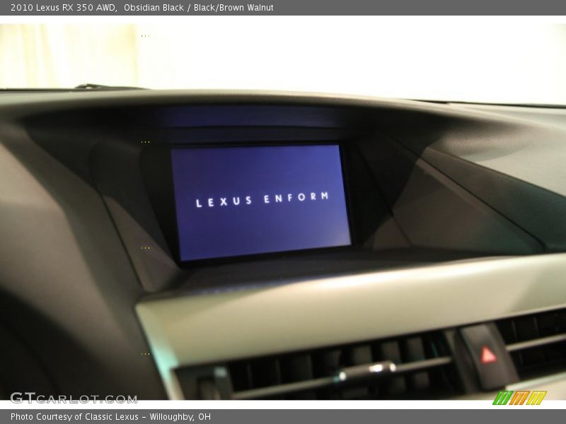 Obsidian Black / Black/Brown Walnut 2010 Lexus RX 350 AWD