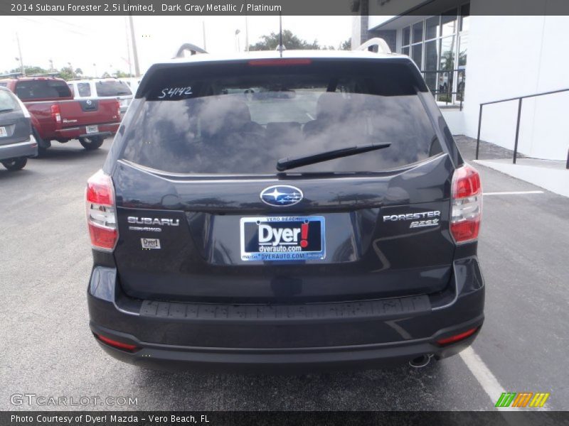 Dark Gray Metallic / Platinum 2014 Subaru Forester 2.5i Limited