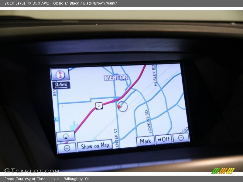 Obsidian Black / Black/Brown Walnut 2010 Lexus RX 350 AWD