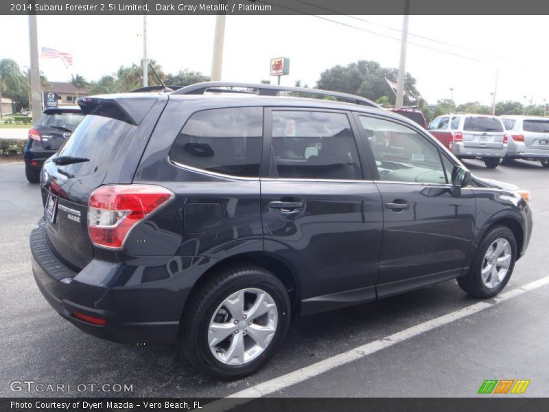 Dark Gray Metallic / Platinum 2014 Subaru Forester 2.5i Limited
