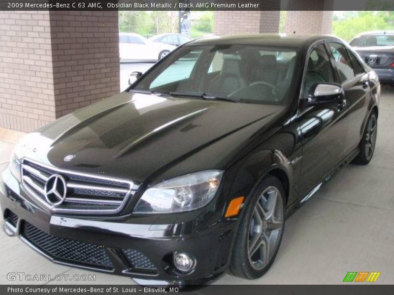 Obsidian Black Metallic / Black AMG Premium Leather 2009 Mercedes-Benz C 63 AMG