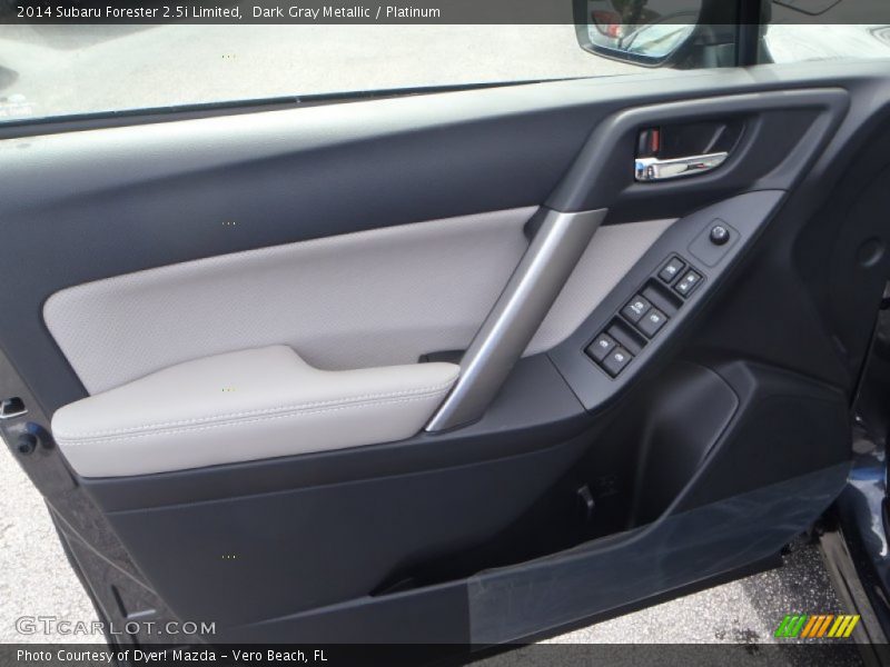 Dark Gray Metallic / Platinum 2014 Subaru Forester 2.5i Limited