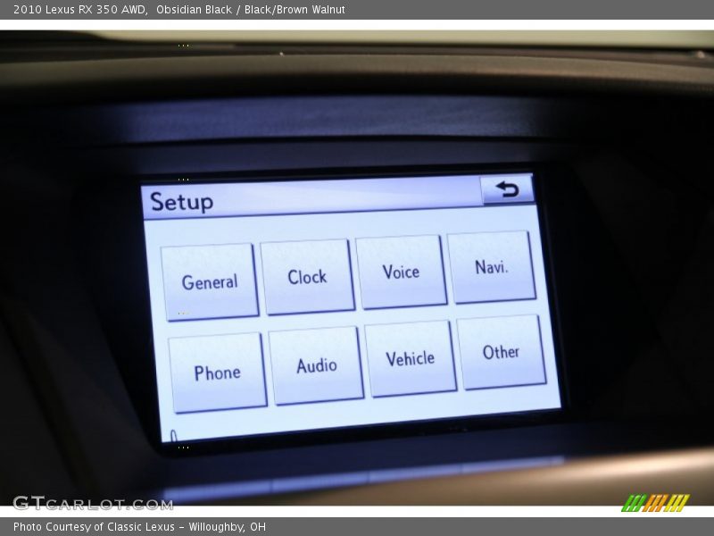 Obsidian Black / Black/Brown Walnut 2010 Lexus RX 350 AWD