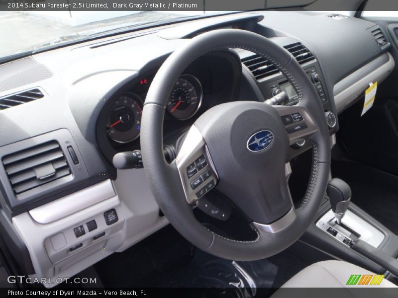 Dark Gray Metallic / Platinum 2014 Subaru Forester 2.5i Limited