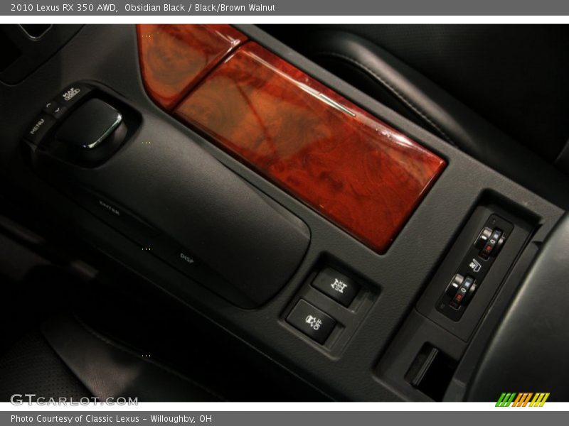 Obsidian Black / Black/Brown Walnut 2010 Lexus RX 350 AWD