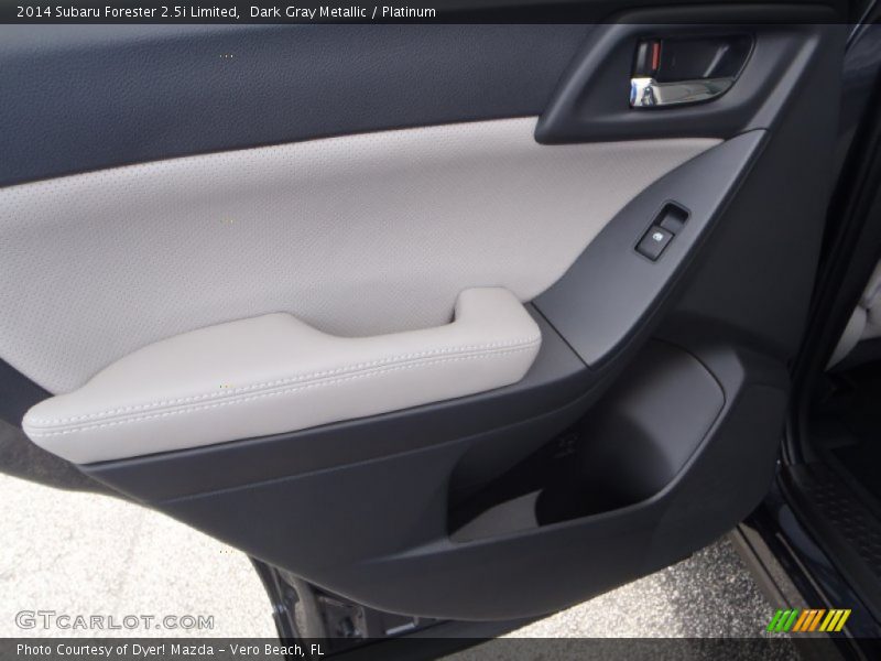 Dark Gray Metallic / Platinum 2014 Subaru Forester 2.5i Limited