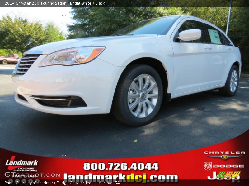 Bright White / Black 2014 Chrysler 200 Touring Sedan