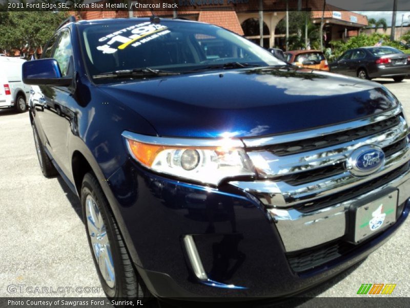 Kona Blue Metallic / Charcoal Black 2011 Ford Edge SEL