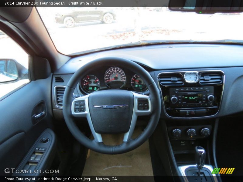 Bright White / Black 2014 Chrysler 200 Touring Sedan