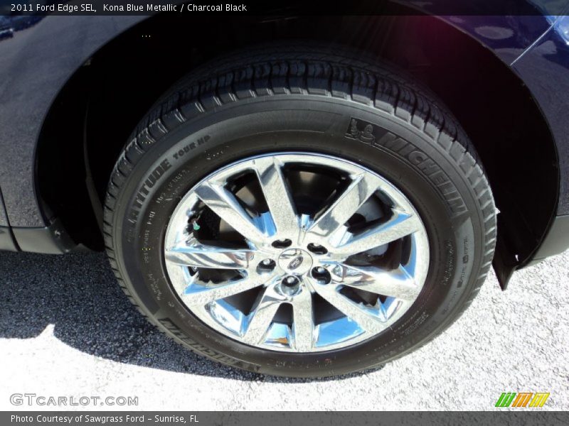 Kona Blue Metallic / Charcoal Black 2011 Ford Edge SEL