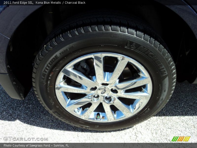 Kona Blue Metallic / Charcoal Black 2011 Ford Edge SEL