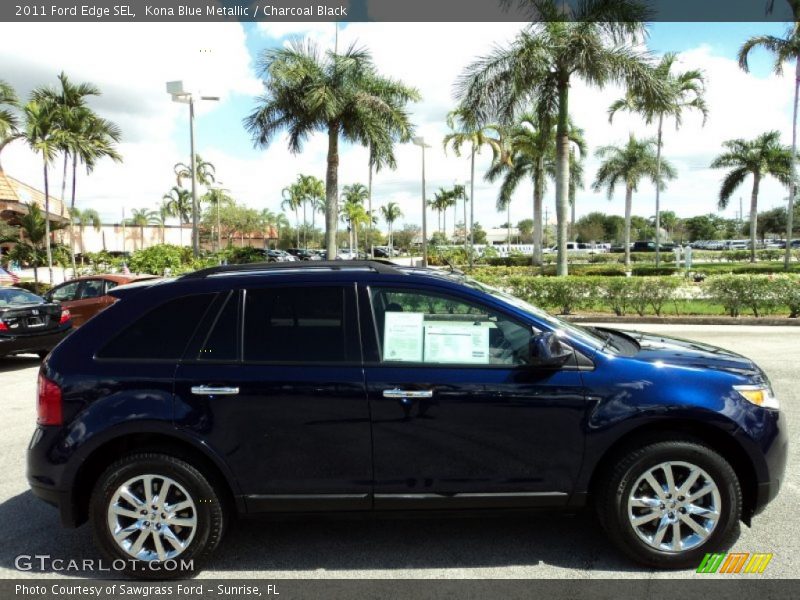 Kona Blue Metallic / Charcoal Black 2011 Ford Edge SEL