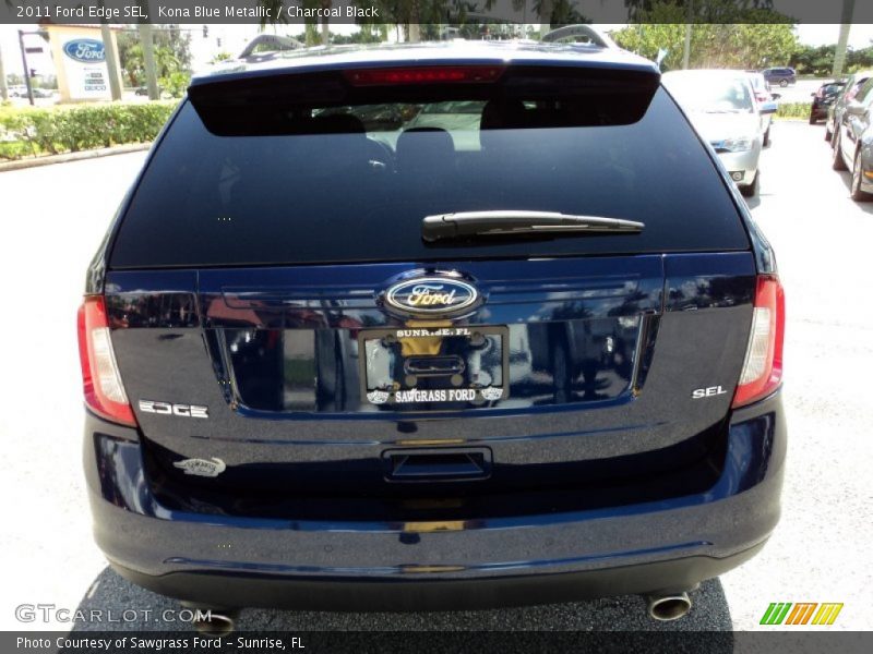 Kona Blue Metallic / Charcoal Black 2011 Ford Edge SEL