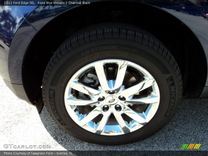 Kona Blue Metallic / Charcoal Black 2011 Ford Edge SEL