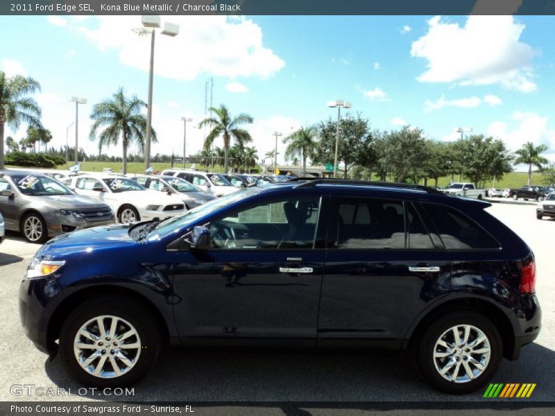 Kona Blue Metallic / Charcoal Black 2011 Ford Edge SEL