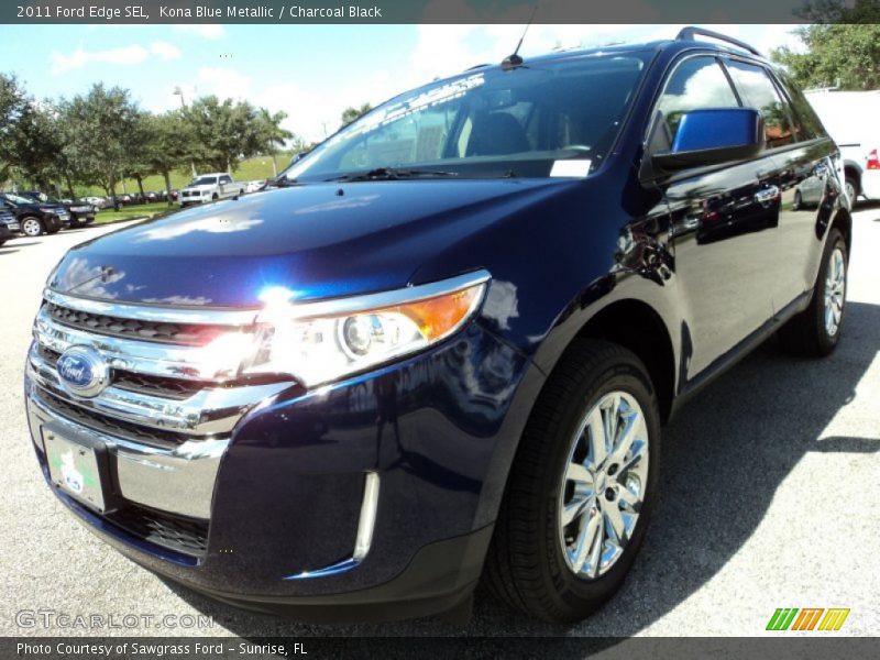 Kona Blue Metallic / Charcoal Black 2011 Ford Edge SEL