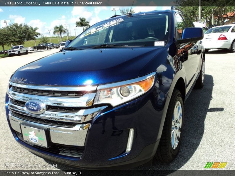 Kona Blue Metallic / Charcoal Black 2011 Ford Edge SEL