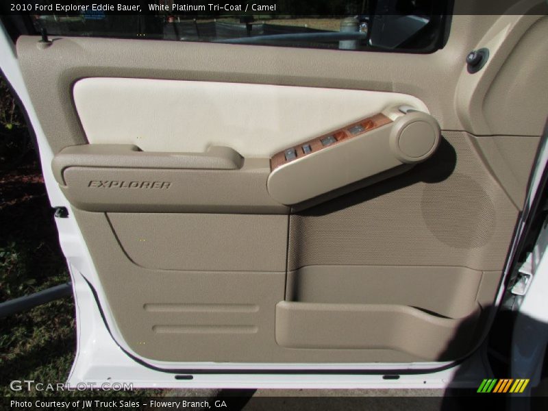 White Platinum Tri-Coat / Camel 2010 Ford Explorer Eddie Bauer