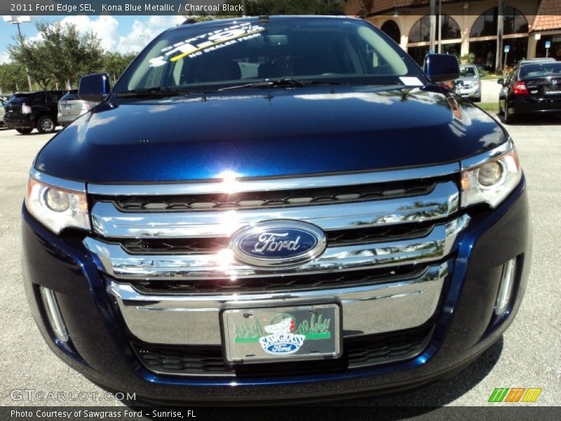 Kona Blue Metallic / Charcoal Black 2011 Ford Edge SEL