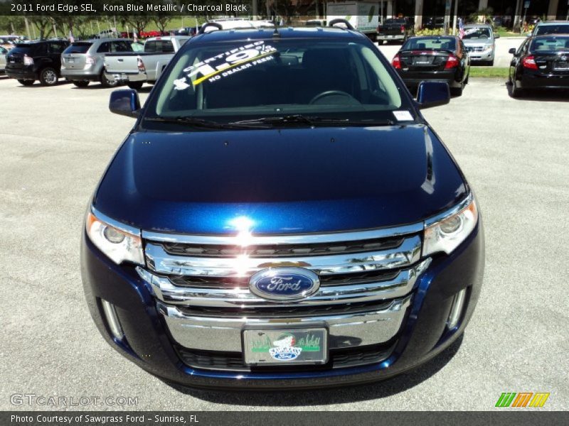 Kona Blue Metallic / Charcoal Black 2011 Ford Edge SEL