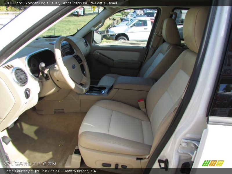 White Platinum Tri-Coat / Camel 2010 Ford Explorer Eddie Bauer