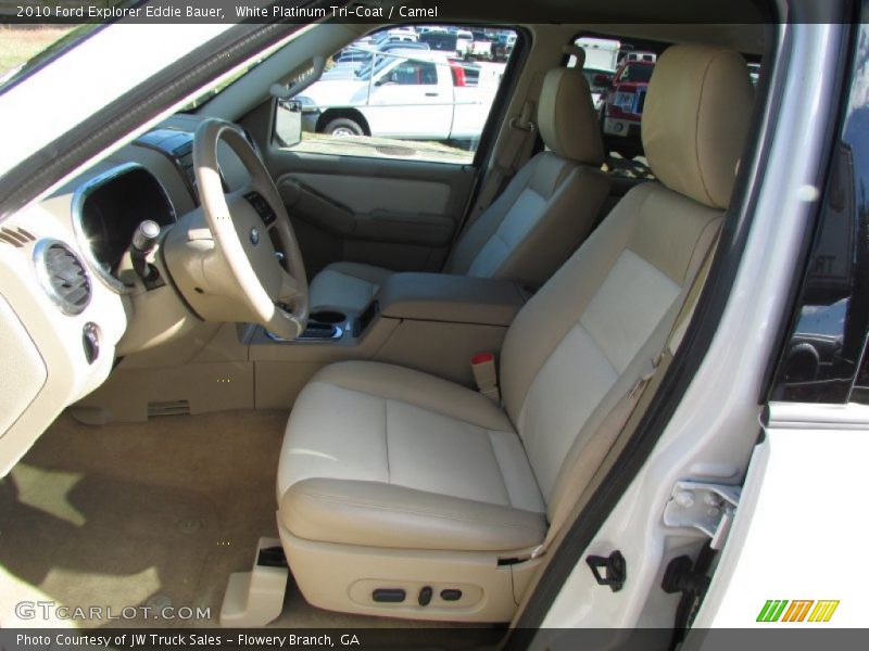 White Platinum Tri-Coat / Camel 2010 Ford Explorer Eddie Bauer