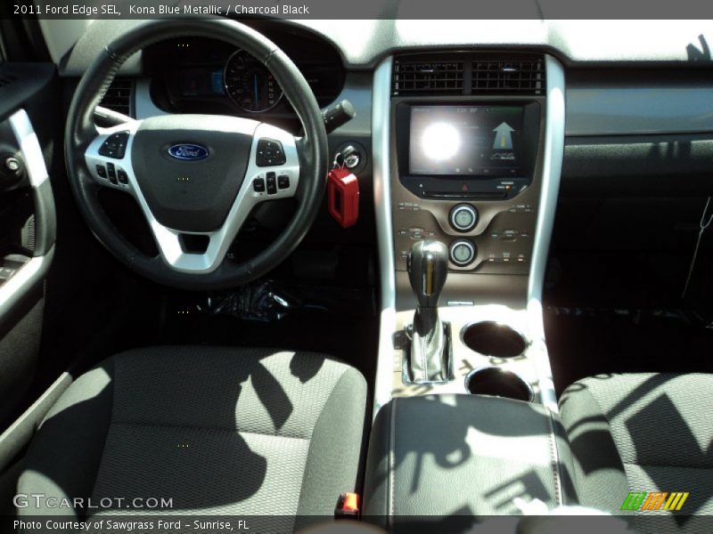 Kona Blue Metallic / Charcoal Black 2011 Ford Edge SEL
