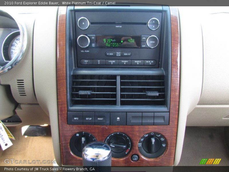 White Platinum Tri-Coat / Camel 2010 Ford Explorer Eddie Bauer