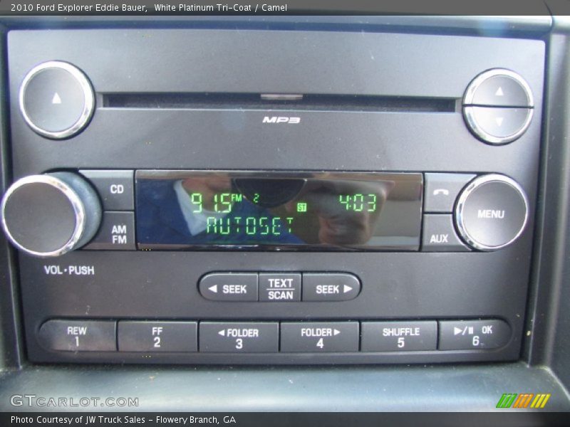 White Platinum Tri-Coat / Camel 2010 Ford Explorer Eddie Bauer