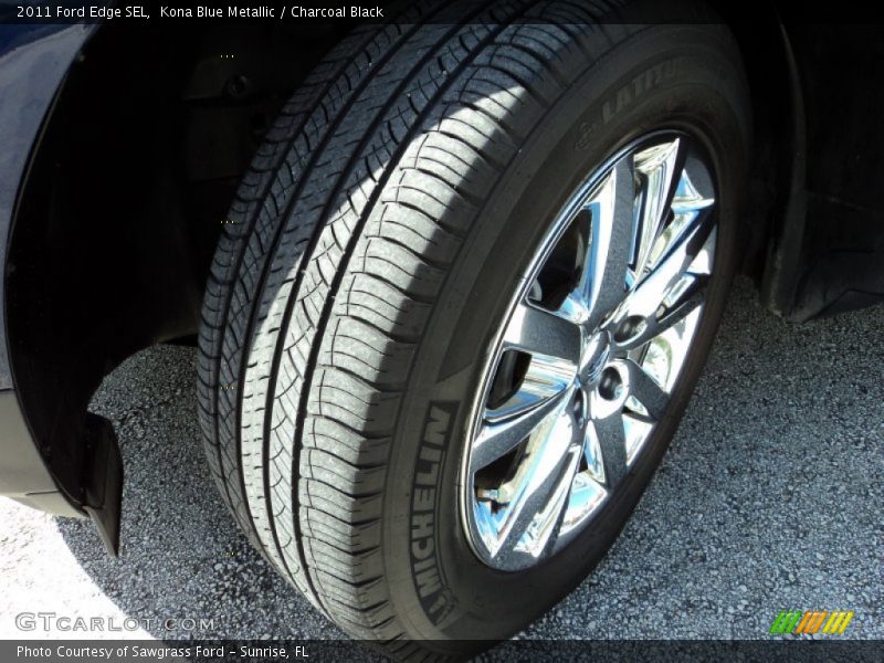 Kona Blue Metallic / Charcoal Black 2011 Ford Edge SEL