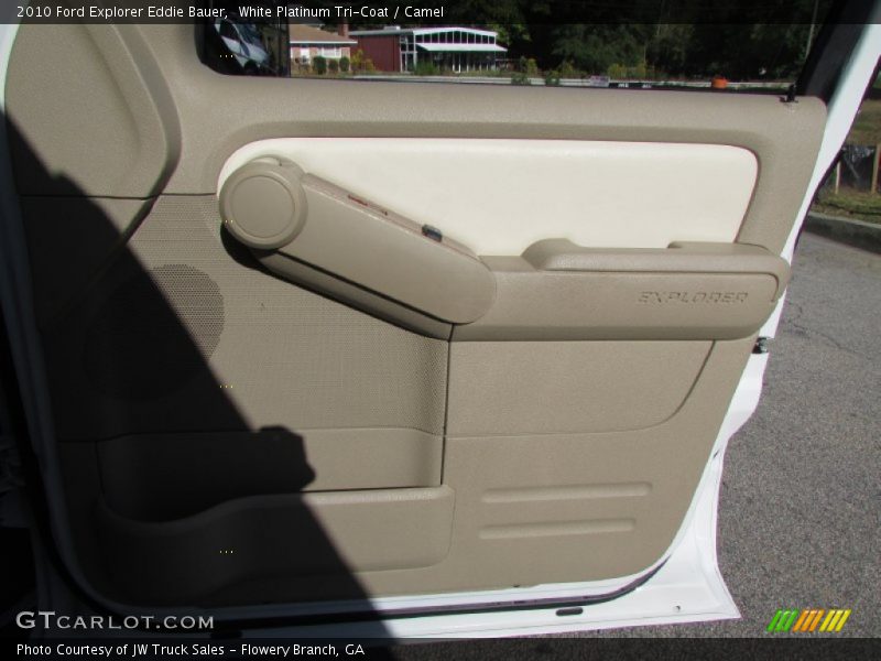 White Platinum Tri-Coat / Camel 2010 Ford Explorer Eddie Bauer