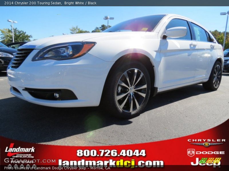 Bright White / Black 2014 Chrysler 200 Touring Sedan