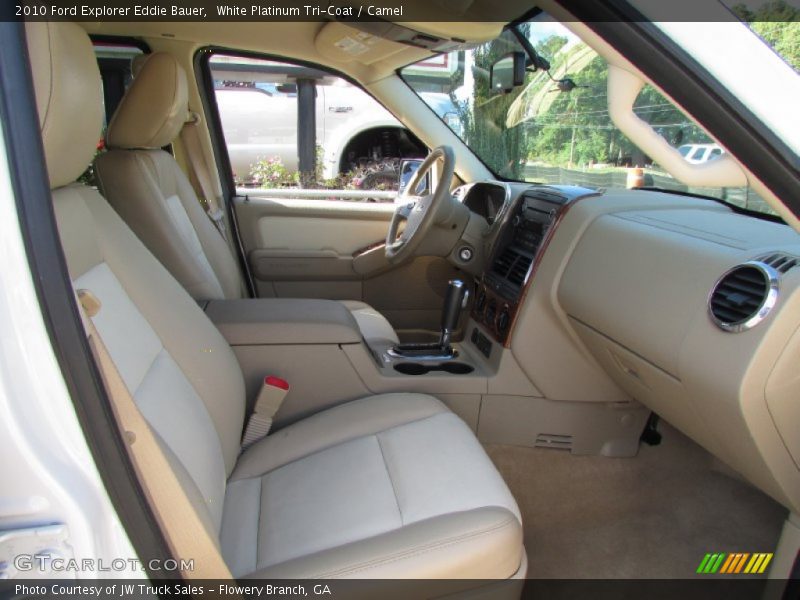 White Platinum Tri-Coat / Camel 2010 Ford Explorer Eddie Bauer