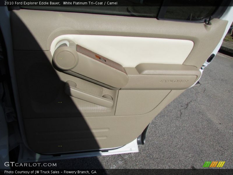 White Platinum Tri-Coat / Camel 2010 Ford Explorer Eddie Bauer