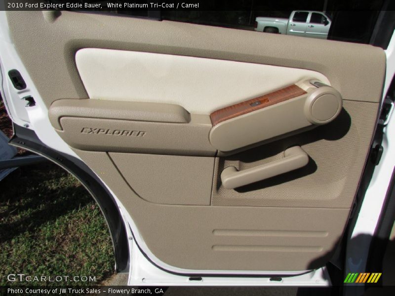 White Platinum Tri-Coat / Camel 2010 Ford Explorer Eddie Bauer