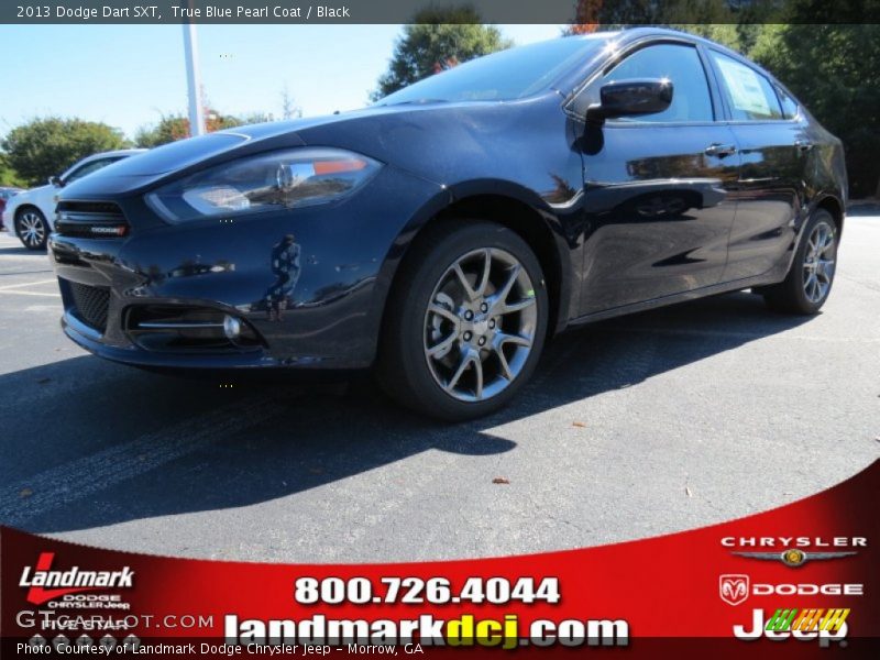 True Blue Pearl Coat / Black 2013 Dodge Dart SXT